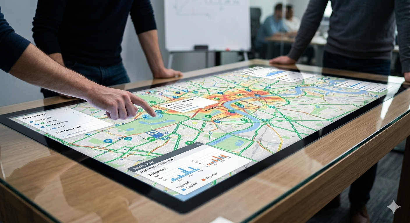Interactive business map dashboard